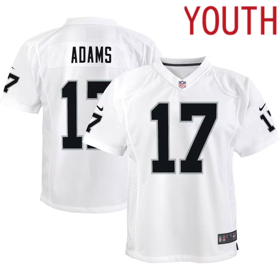 Youth Las Vegas Raiders 17 Davante Adams Nike White Game NFL Jersey